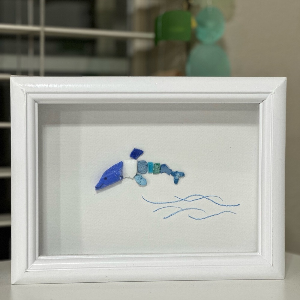 Recycled Art - Dolphin - One of a Kind
